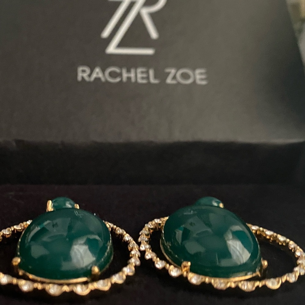 Rachel Zoe Green and Gold Earrings